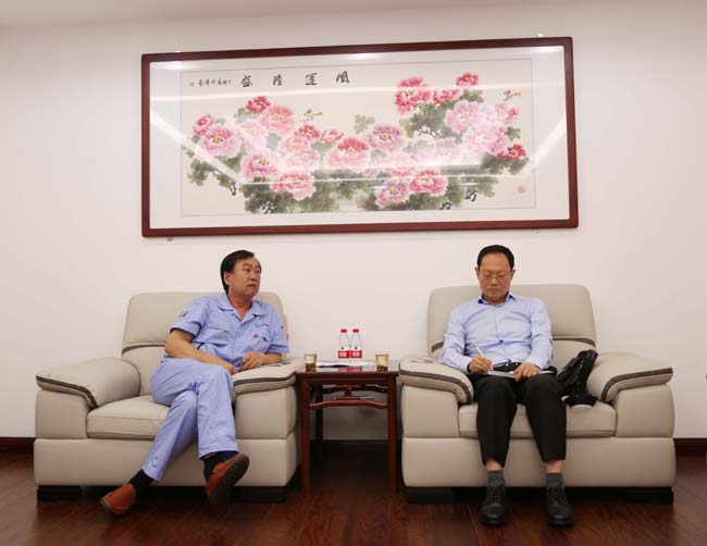 中國機械工業(yè)集團河南分公司黨委書記、總經(jīng)理郭春陽一行到公司交流訪談